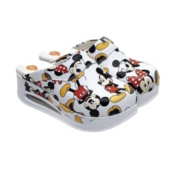 Ženske klompe Mickey Mouse bijele ST129 OMC